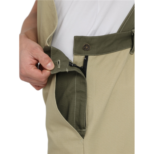 Полукомбинезон Челси CH (тк.Канвас,270), хаки/бежевый