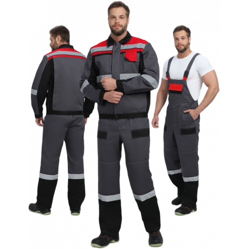 Костюм Виват-2 Премиум IMP (тк.Смесовая, 240) п/к, т.серый/черный/красный Костюм Виват-2 Премиум IMP (тк.Смесовая, 240) п/к, т.серый/черный/красный