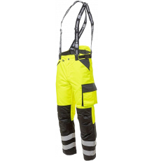 Брюки сигнальные зимние Brodeks KW308, цвет жёлтый, чёрный