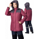 Куртка зимняя женская Сакрин (тк.Дюспо,80), бордовый/т.серый