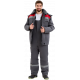 Костюм зимний Труженик-Ультра-2 СОП (тк.Смесовая,210) п/к, т.серый/красный