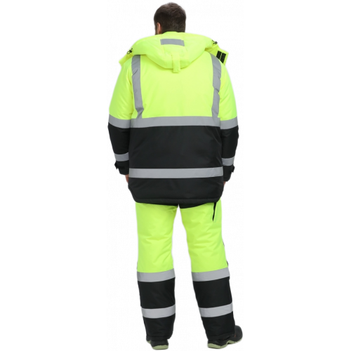 Костюм зимний сигнальный ProfLineSpecialist (тк.Оксфорд PU) брюки, желтый/черный Костюм зимний сигнальный ProfLineSpecialist (тк.Оксфорд PU) брюки, желтый/черный