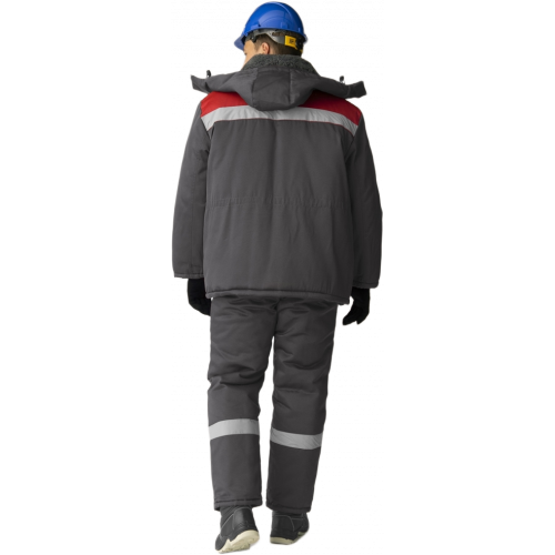 Костюм зимний Труженик-Ультра (тк.Смесовая,210) брюки, т.серый/красный Костюм зимний Труженик-Ультра (тк.Смесовая,210) брюки, т.серый/красный