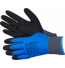 FREEZE FL синий. Перчатки утепленные двухслойные со вспененным латексным покрытием FREEZE FL синий. Перчатки утепленные двухслойные со вспененным латексным покрытием