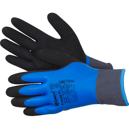 FREEZE FL синий. Перчатки утепленные двухслойные со вспененным латексным покрытием