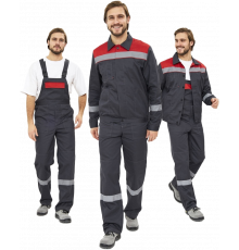 Костюм Лигор-2 Премиум СОП (тк.Смесовая,240) п/к, т.серый/красный Костюм Лигор-2 Премиум СОП (тк.Смесовая,240) п/к, т.серый/красный