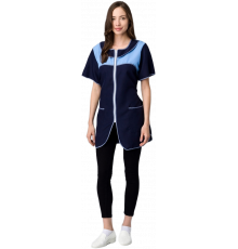 Халат женский Мимоза (тк.Габардин), т.синий/голубой Халат женский Мимоза (тк.Габардин), т.синий/голубой