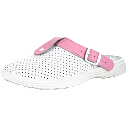 Сабо женские нат.кожа Комфорт ПВХ, белый/голубой Сабо женские нат.кожа Комфорт ПВХ, белый/голубой