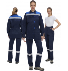 Костюм женский Веснис-1 СОП К. (тк.Смесовая,210) брюки, т.синий/васильковый Костюм женский Веснис-1 СОП К. (тк.Смесовая,210) брюки, т.синий/васильковый