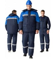 Костюм зимний Сибер СОП CH (тк.Таслан) п/к, т.синий/васильковый Костюм зимний Сибер СОП CH (тк.Таслан) п/к, т.синий/васильковый