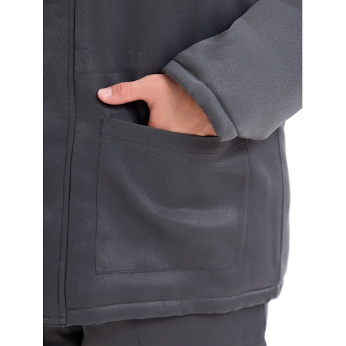 Костюм зимний Труженик-Ультра-2 СОП (тк.Смесовая,210) п/к, т.серый/красный