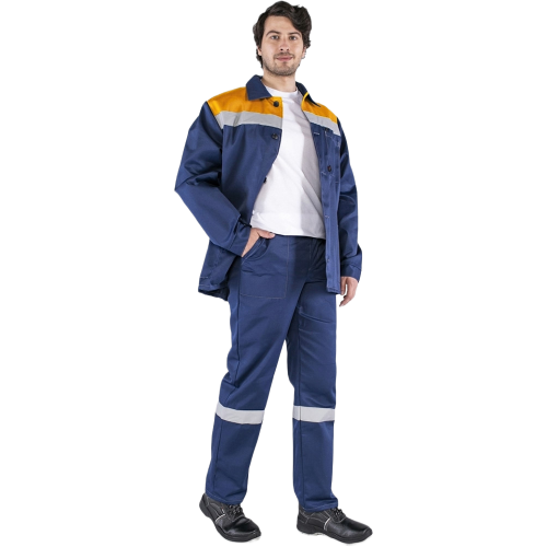 Костюм Стандарт СОП (тк.Смесовая,210) брюки, т.синий/оранжевый Костюм Стандарт СОП (тк.Смесовая,210) брюки, т.синий/оранжевый