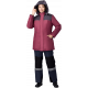 Куртка зимняя женская Сакрин (тк.Дюспо,80), бордовый/т.серый