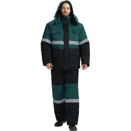 Костюм зимний Нордхард-2 СОП У. (тк.Смесовая,240) п/к, черный/т.зеленый Костюм зимний Нордхард-2 СОП У. (тк.Смесовая,240) п/к, черный/т.зеленый