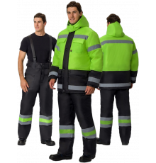 Костюм зимний для дорожника (тк.Оксфорд) брюки, лимонный/черный Костюм зимний для дорожника (тк.Оксфорд) брюки, лимонный/черный