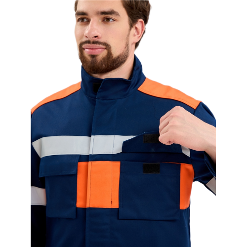 Костюм летний Энергия-Б (35,2 кал.), т.синий/оранжевый