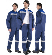 Костюм Стандарт СОП (тк.Смесовая,210) брюки, т.синий/васильковый Костюм Стандарт СОП (тк.Смесовая,210) брюки, т.синий/васильковый