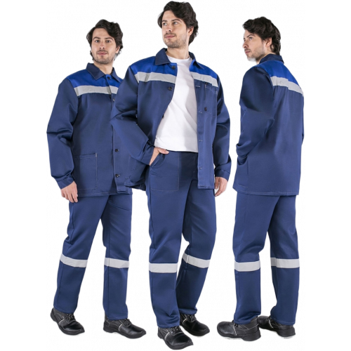 Костюм Стандарт СОП (тк.Смесовая,210) брюки, т.синий/васильковый Костюм Стандарт СОП (тк.Смесовая,210) брюки, т.синий/васильковый