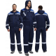 Костюм Нейч-2 СОП с капюшоном К. (тк.Смесовая,210) п/к, т.синий/васильковый
