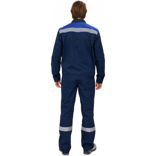 Костюм Лигор-1 Премиум СОП К. (тк.Смесовая,240) брюки, т.синий/васильковый