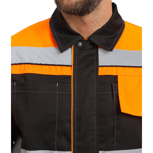 Костюм Виват-2 Премиум CH МВО (тк.Смесовая,240) п/к, черный/оранжевый Костюм Виват-2 Премиум CH МВО (тк.Смесовая,240) п/к, черный/оранжевый