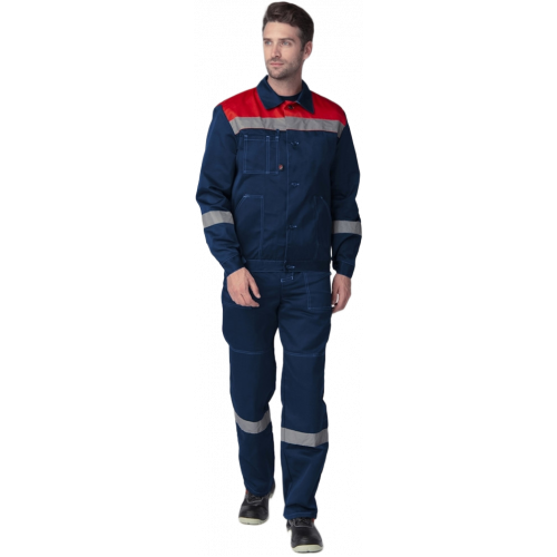 Костюм Лигор-1 СОП (тк.Смесовая,210) брюки, т.синий/красный Костюм Лигор-1 СОП (тк.Смесовая,210) брюки, т.синий/красный