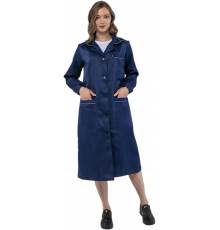 Халат женский ИТР (тк.Смесовая,210), т.синий Халат женский ИТР (тк.Смесовая,210), т.синий