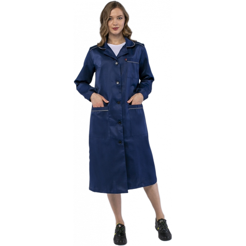 Халат женский ИТР (тк.Смесовая,210), т.синий Халат женский ИТР (тк.Смесовая,210), т.синий