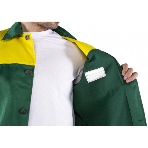 Костюм Стандарт (тк.Смесовая,210) брюки, зеленый/желтый