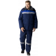 Костюм зимний Труженик-Ультра-1 СОП  (тк.Смесовая,210) брюки, т.синий/васильковый