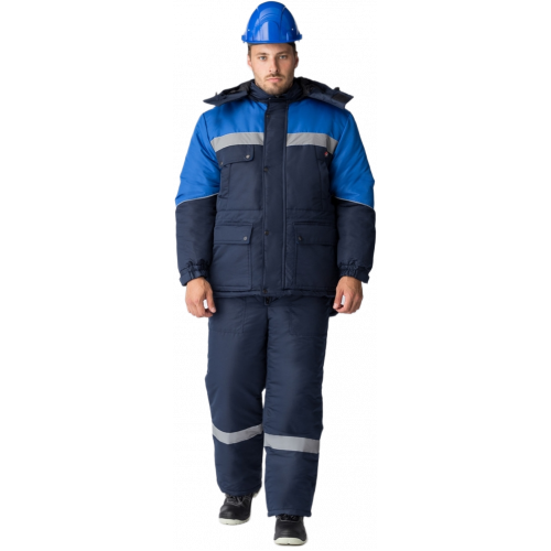 Костюм зимний Сибер СОП CH (тк.Таслан) п/к, т.синий/васильковый Костюм зимний Сибер СОП CH (тк.Таслан) п/к, т.синий/васильковый