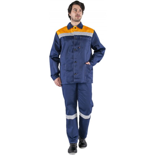 Костюм Стандарт СОП (тк.Смесовая,210) брюки, т.синий/оранжевый Костюм Стандарт СОП (тк.Смесовая,210) брюки, т.синий/оранжевый
