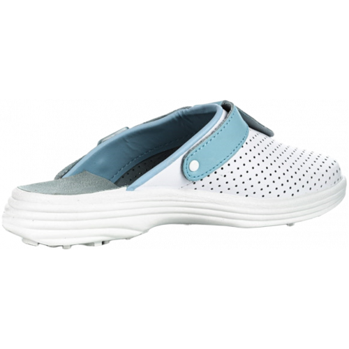 Сабо женские нат.кожа Комфорт ПВХ, белый/голубой Сабо женские нат.кожа Комфорт ПВХ, белый/голубой