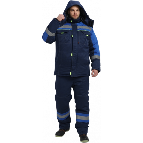 Костюм зимний Бивек-2 СОП (тк.Смесовая,210) пк, т.синий/васильковый/лимонный Костюм зимний Бивек-2 СОП (тк.Смесовая,210) пк, т.синий/васильковый/лимонный