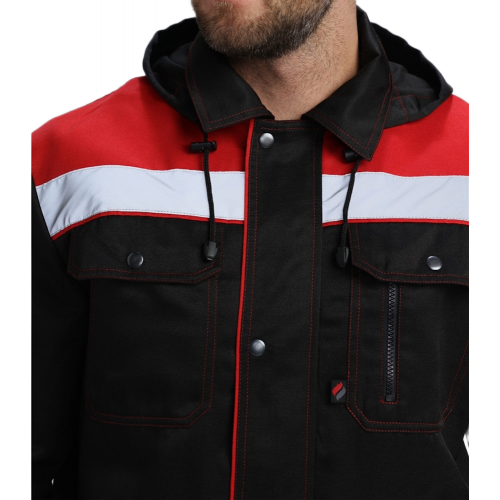 Костюм Нейч-2 СОП с капюшоном (тк.Смесовая,210) п/к, черный/красный Костюм Нейч-2 СОП с капюшоном (тк.Смесовая,210) п/к, черный/красный