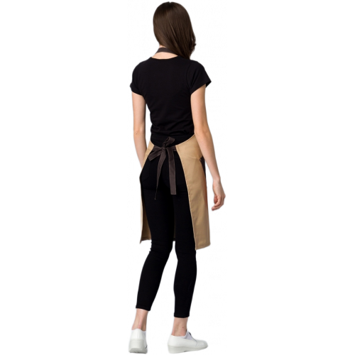 Фартук с грудкой универсальный Крафт (тк.Форвард,210), бежевый/коричневый (024) Фартук с грудкой универсальный Крафт (тк.Форвард,210), бежевый/коричневый (024)