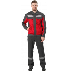 Костюм Вираж-1 IMP (тк.Смесовая,260) брюки, т.серый/красный Костюм Вираж-1 IMP (тк.Смесовая,260) брюки, т.серый/красный