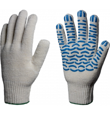 Перчатки х/б 10кл. СТАНДАРТ с ПВХ ВОЛНА 39-41гр. 116текс, белые (10пар) Перчатки х/б 10кл. СТАНДАРТ с ПВХ ВОЛНА 39-41гр. 116текс, белые (10пар)