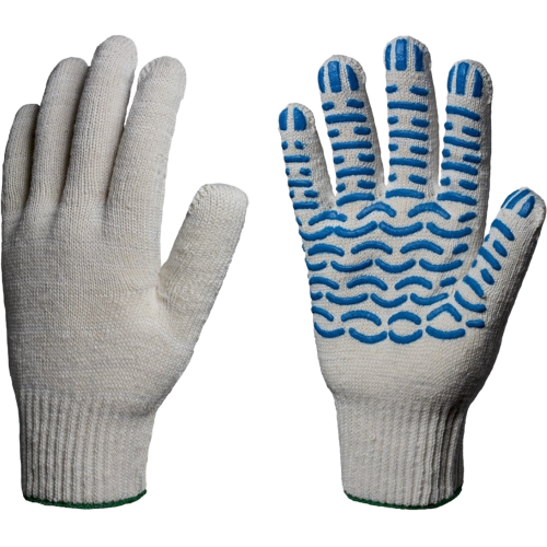 Перчатки х/б 10кл. СТАНДАРТ с ПВХ ВОЛНА 39-41гр. 116текс, белые (10пар) Перчатки х/б 10кл. СТАНДАРТ с ПВХ ВОЛНА 39-41гр. 116текс, белые (10пар)