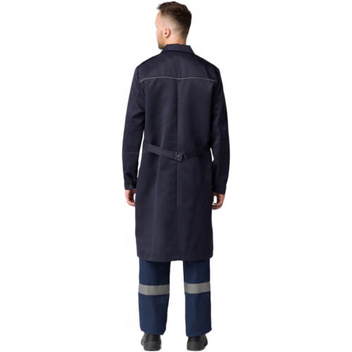 Халат мужской для ИТР (тк.Смесовая,210), т.синий