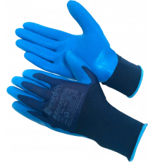 Rocks Перчатки нейлоновые синие с текстурированным латексным покрытием Rocks Перчатки нейлоновые синие с текстурированным латексным покрытием