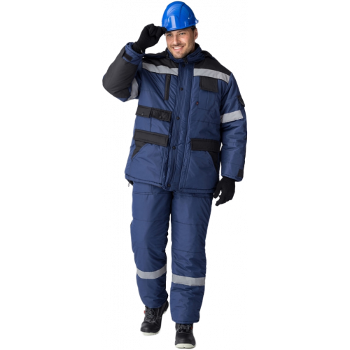 Костюм зимний Беркут (Таслан) п/к, темно-синий/черный Костюм зимний Беркут (Таслан) п/к, темно-синий/черный