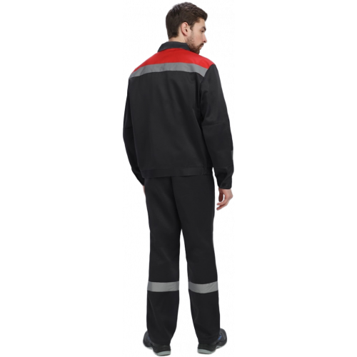 Костюм Лигор-1 СОП (тк.Смесовая,210) брюки, черный/красный Костюм Лигор-1 СОП (тк.Смесовая,210) брюки, черный/красный