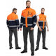 Куртка-трансформер сигнальная ProfLineSpecialist (тк.Смесовая МВО,240), оранжевый/т.синий