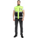 Куртка-трансформер сигнальная ProfLineSpecialist (тк.Смесовая МВО,240), желтый/черный