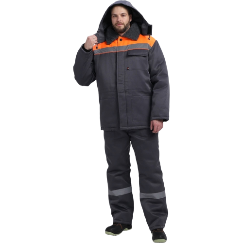 Костюм зимний Труженик-Ультра СОП (тк.Смесовая,210) брюки, т.серый/оранжевый Костюм зимний Труженик-Ультра СОП (тк.Смесовая,210) брюки, т.серый/оранжевый