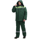 Костюм зимний Труженик-Ультра СОП (тк.Смесовая,210) брюки, т.зеленый/лимонный