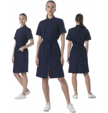 Халат женский Сансара-005 (тк.Смесовая,160) MedLine, т.синий Халат женский Сансара-005 (тк.Смесовая,160) MedLine, т.синий