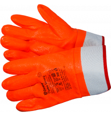 Flame Strong Перчатки утепленные с обливкой ПВХ оранжевого цвета