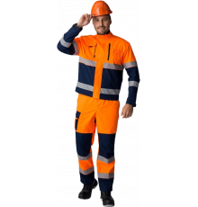 Костюм сигнальный (тк.Балтекс,210) п/к, оранжевый/т.синий Костюм сигнальный (тк.Балтекс,210) п/к, оранжевый/т.синий